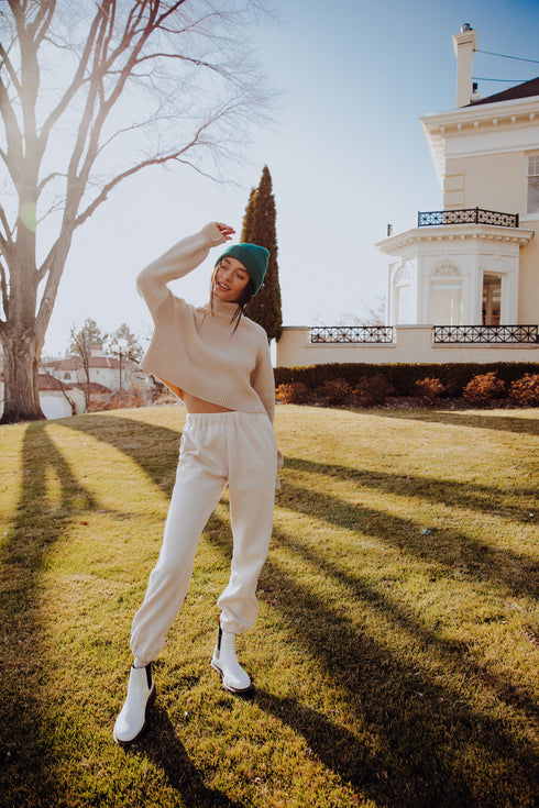 Glow Up Sweater // Tan