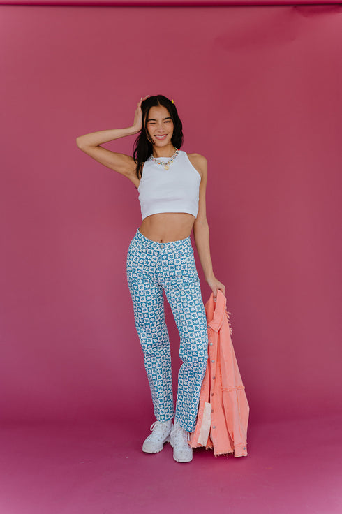 Floral Avenue Pants // Denim