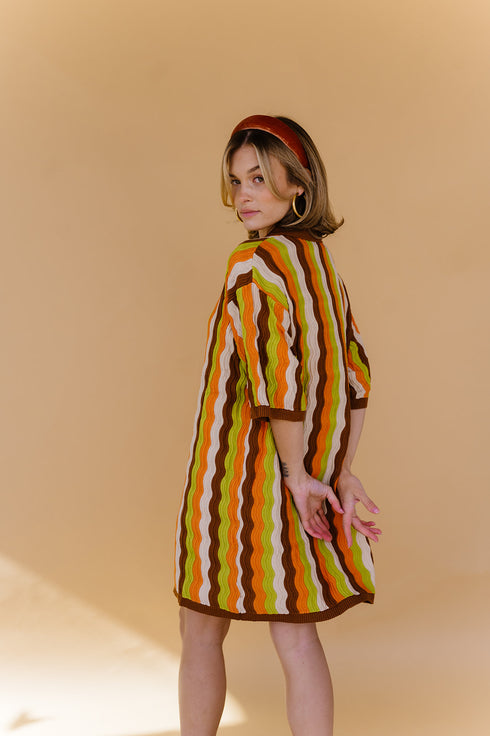 Vibe Check Knit Dress // Brown