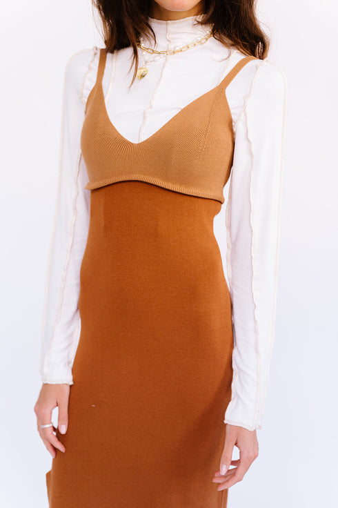 Soho Chic Knit Dress// Brown Multi