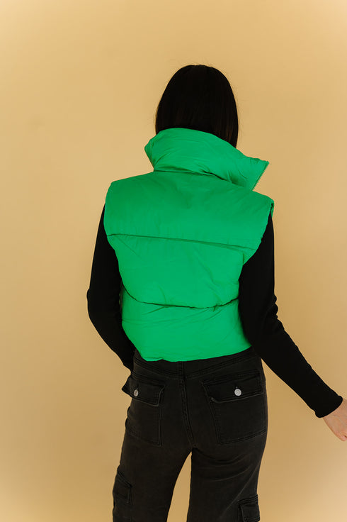 Cool Girls Club Puffer Vest // Green