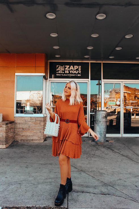 Sweet Sunday Ribbed Dress //Chai