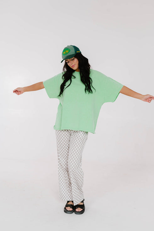 Neon Sun Boyfriend Tee // Lime
