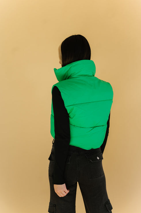 Cool Girls Club Puffer Vest // Green