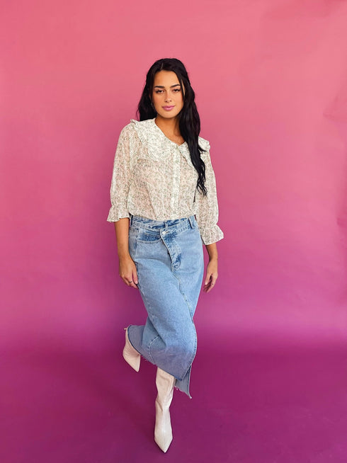 Forget Me Not Top// Sage