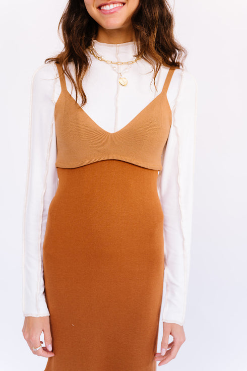 Soho Chic Knit Dress// Brown Multi