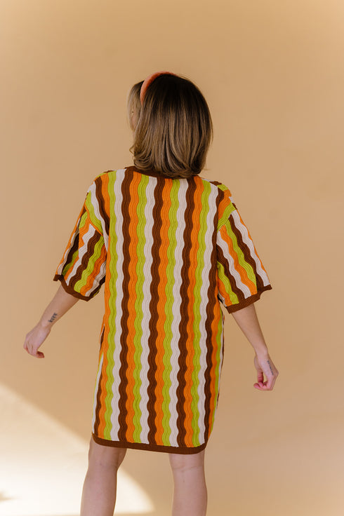 Vibe Check Knit Dress // Brown