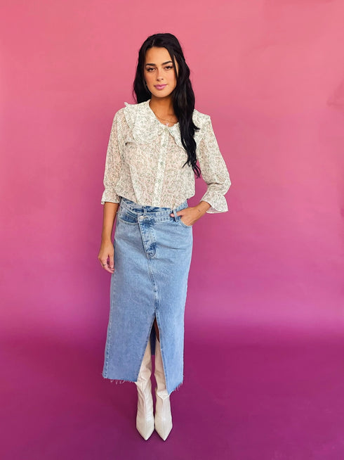 Forget Me Not Top// Sage