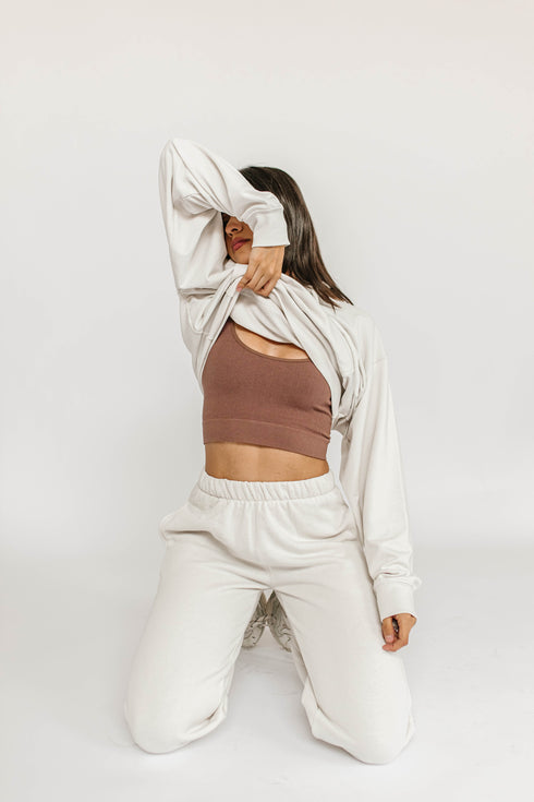 Roll With It Jogger // Stone *RESTOCKED*