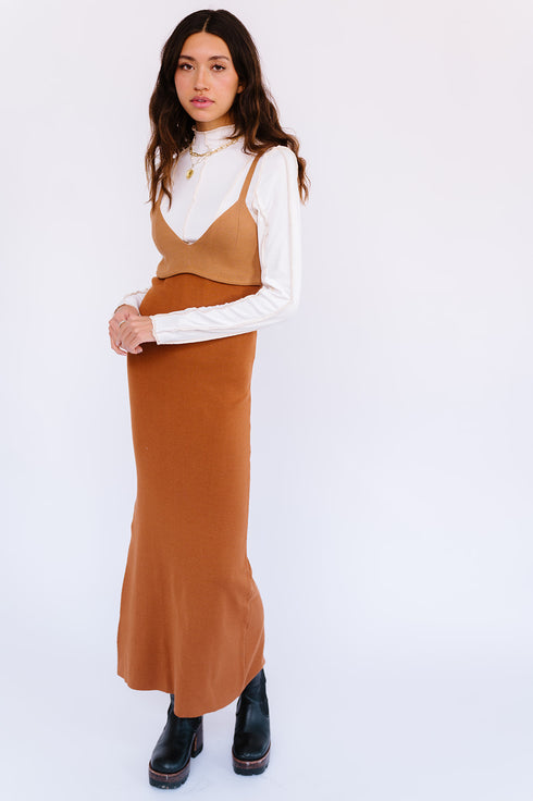 Soho Chic Knit Dress// Brown Multi