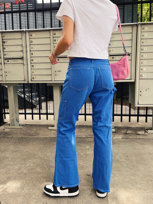 Don't Blame Me Cargo Pants// Cobalt