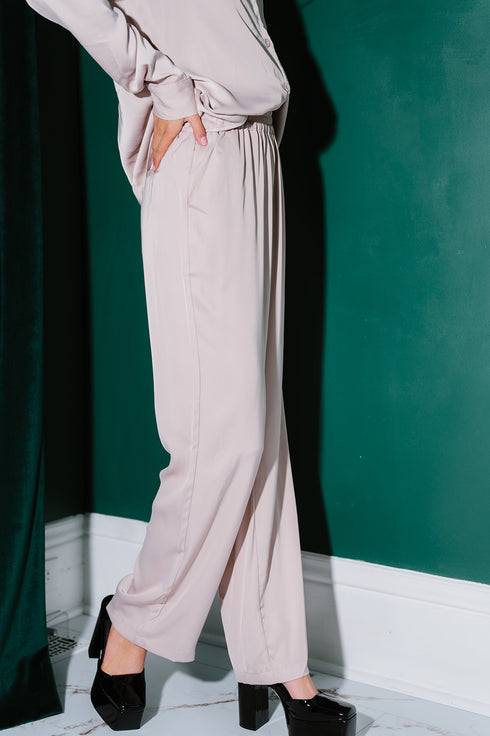 After Midnight Satin Bottoms// Cream