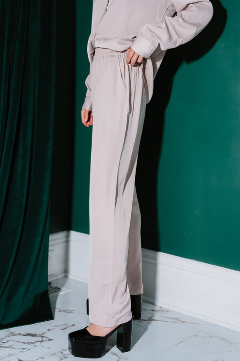 After Midnight Satin Bottoms// Cream