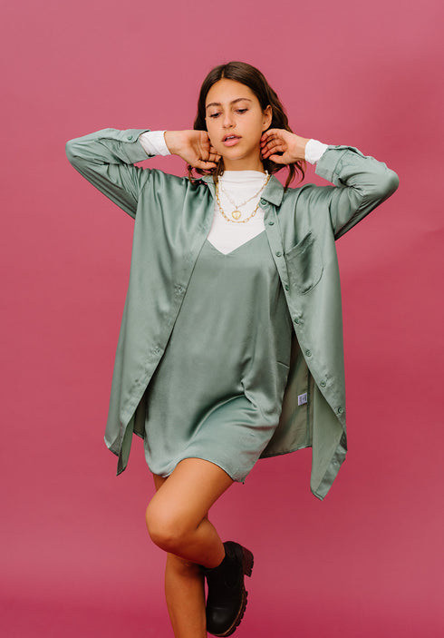 Satin Dreams Set // Dark Sage