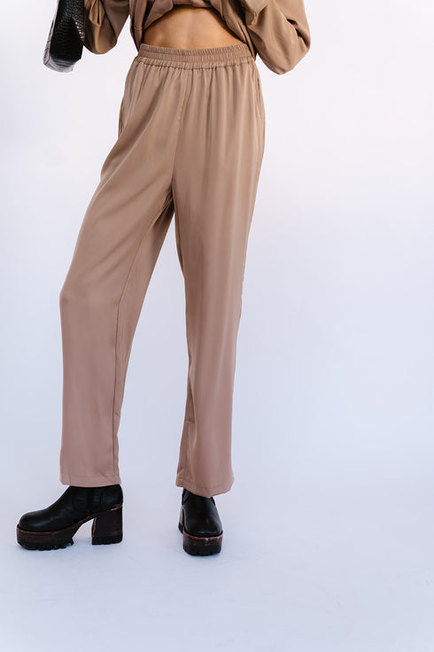 After Midnight Satin Bottoms// Mocha