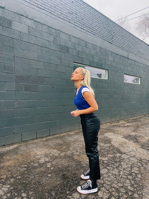 Feeling Electric Knit Vest// Cobalt