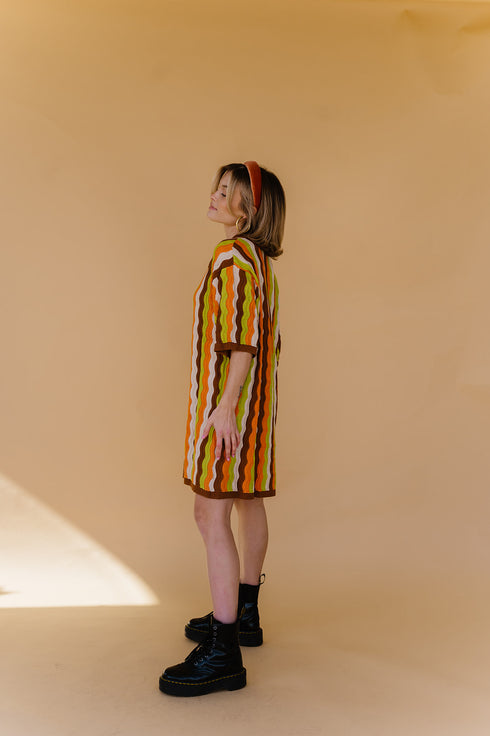 Vibe Check Knit Dress // Brown