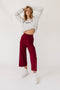 Tan Lines Knit Pant// Berry *RESTOCKED*
