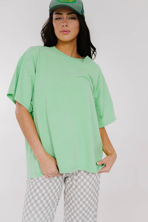 Neon Sun Boyfriend Tee // Lime