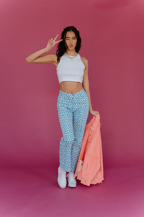 Floral Avenue Pants // Denim