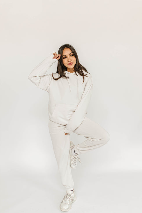 The Vibe Catch Oversized Sweatshirt // Stone *RESTOCKED*