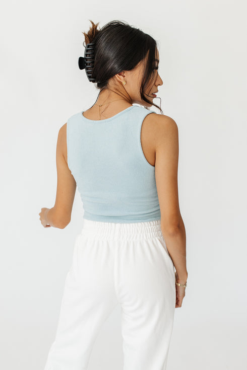 Too Cool For School Tank// Chambray