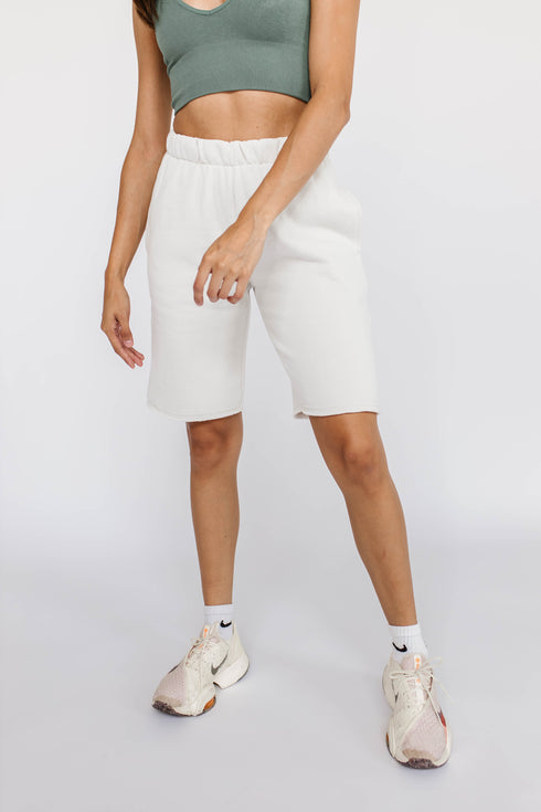 The Hailey Sweat Short // Stone *RESTOCKED*