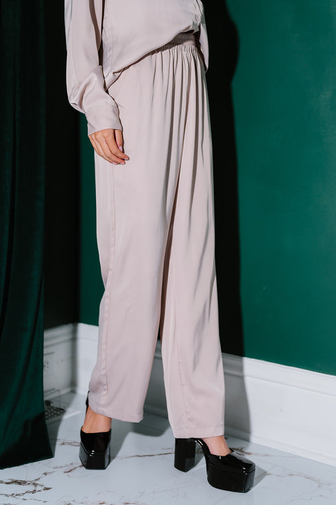 After Midnight Satin Bottoms// Cream