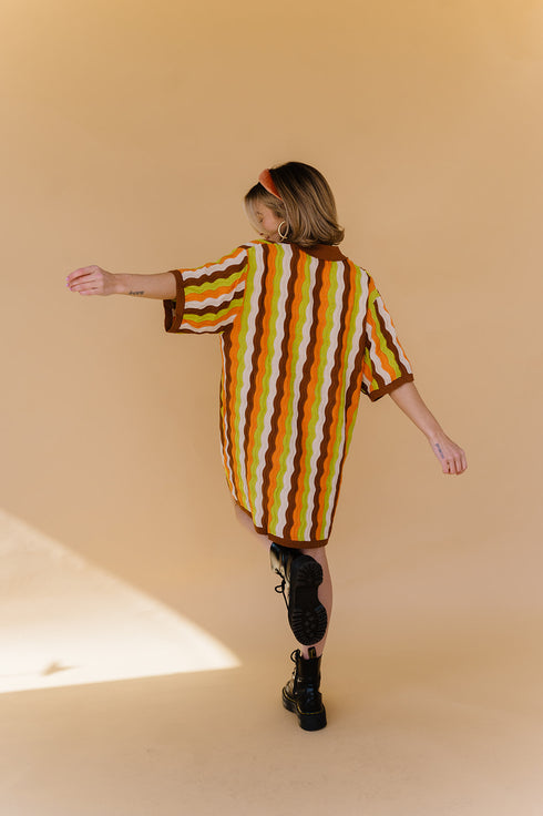 Vibe Check Knit Dress // Brown