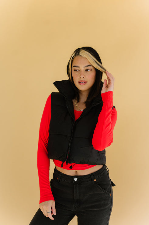 Cool Girls Club Puffer Vest // Black