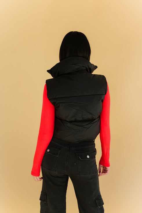 Cool Girls Club Puffer Vest // Black