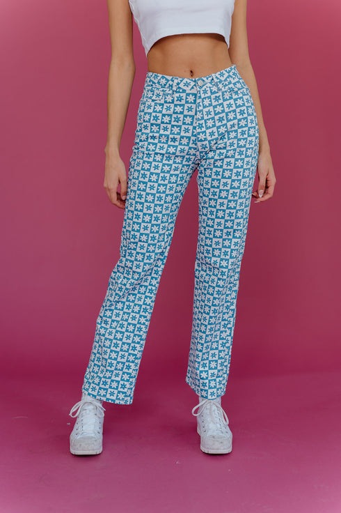 Floral Avenue Pants // Denim