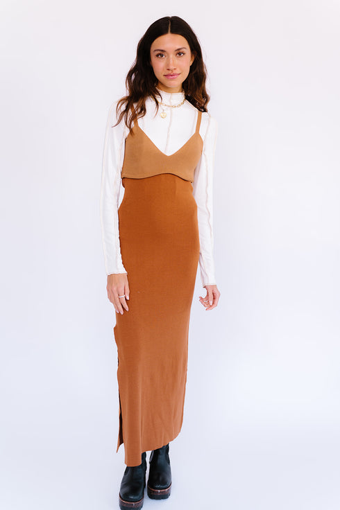 Soho Chic Knit Dress// Brown Multi