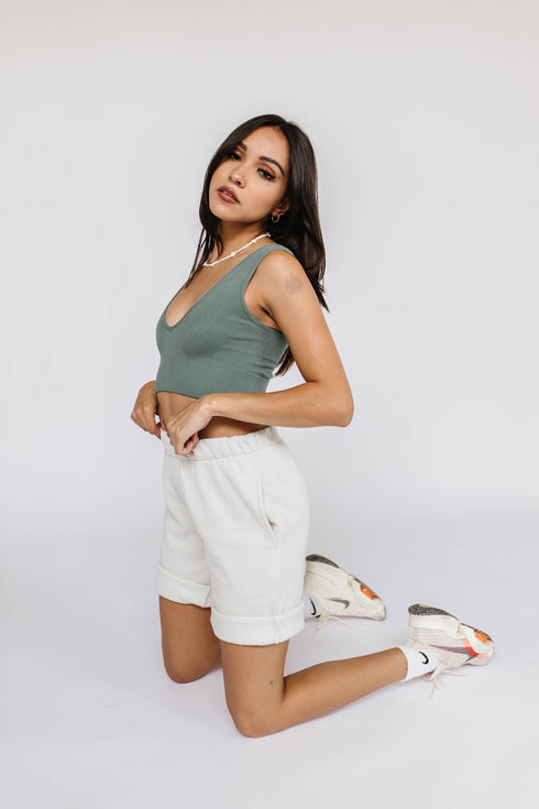 The Hailey Sweat Short // Stone *RESTOCKED*