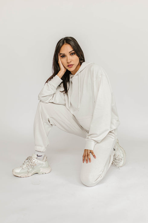 The Vibe Catch Oversized Sweatshirt // Stone *RESTOCKED*