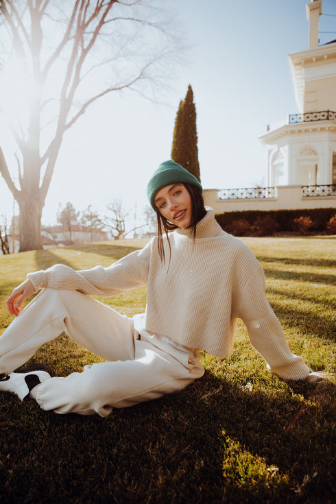 Glow Up Sweater // Tan