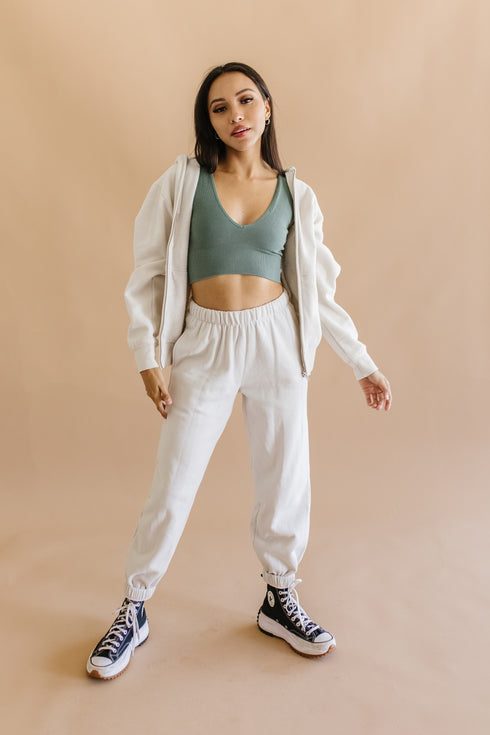 Roll With It Jogger // Stone *RESTOCKED*