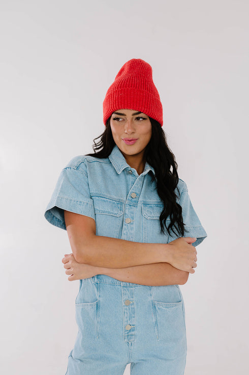 Kiss Cam Denim Jumpsuit