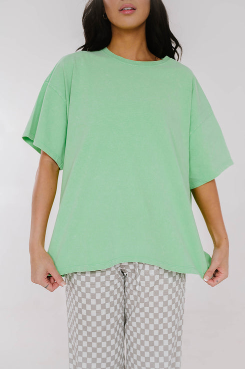 Neon Sun Boyfriend Tee // Lime