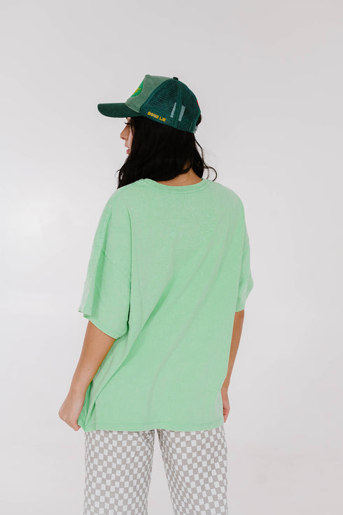 Neon Sun Boyfriend Tee // Lime