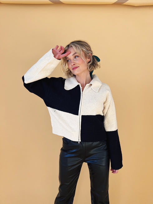 Check Mate Knit Jacket