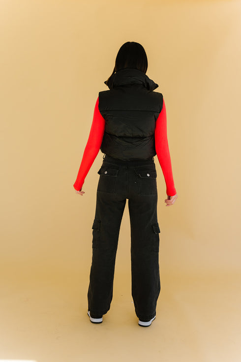 Cool Girls Club Puffer Vest // Black