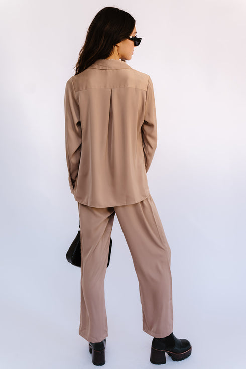 After Midnight Satin Bottoms// Mocha