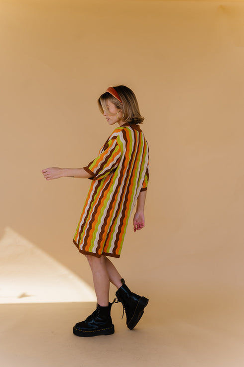 Vibe Check Knit Dress // Brown