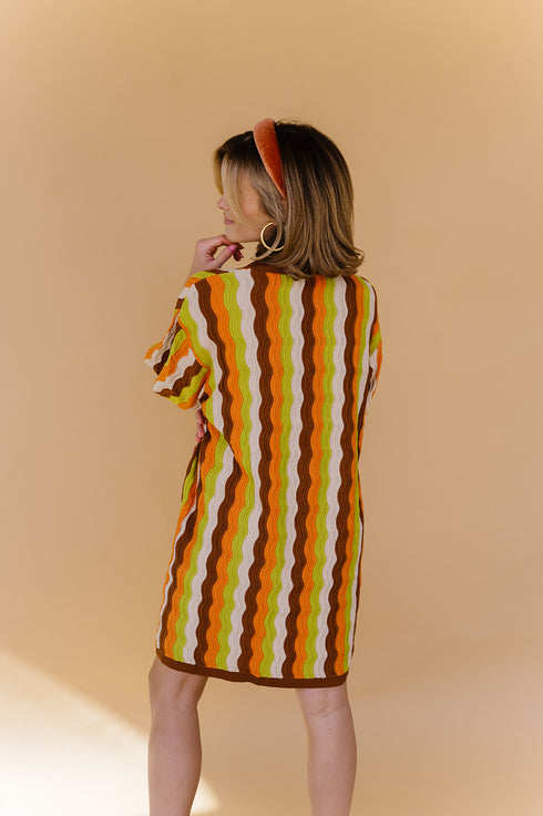 Vibe Check Knit Dress // Brown