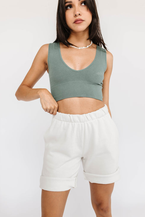 The Hailey Sweat Short // Stone *RESTOCKED*