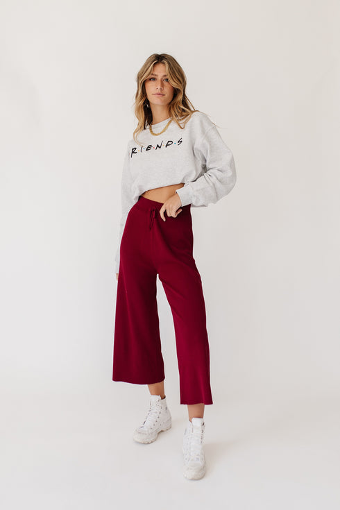 Tan Lines Knit Pant// Berry *RESTOCKED*