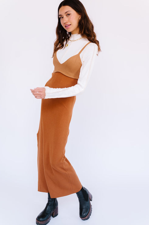 Soho Chic Knit Dress// Brown Multi