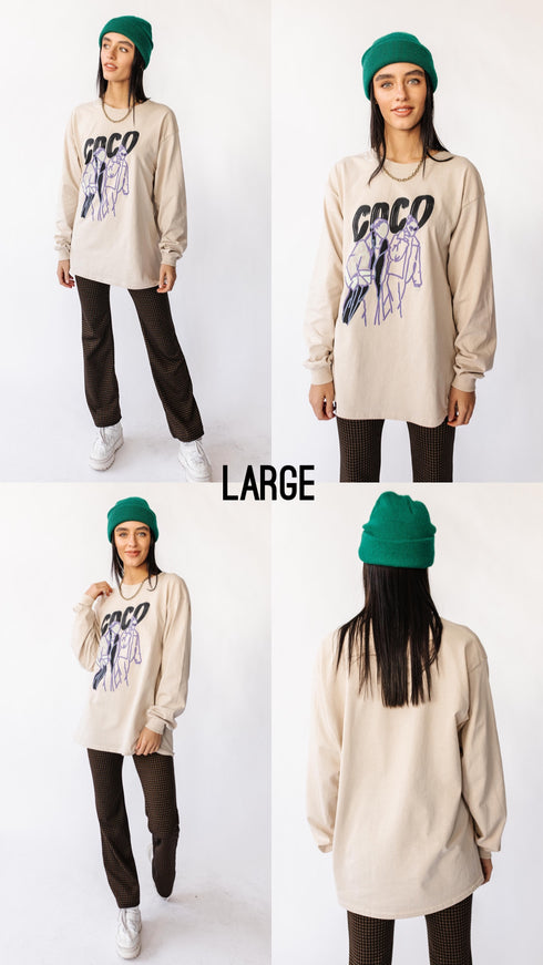 The Coco Long Sleeve Tee // Sand