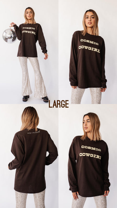Cosmic Cowgirl Tee // Chocolate